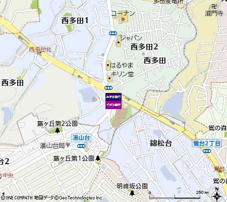 ミニストップ川西西多田店出張所（ATM）付近の地図